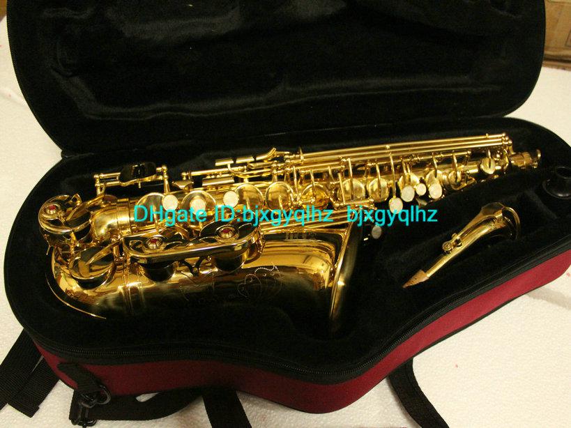 Free Case Newest Advanced Golden Alto Saxophone High Quality Woodwind HOT