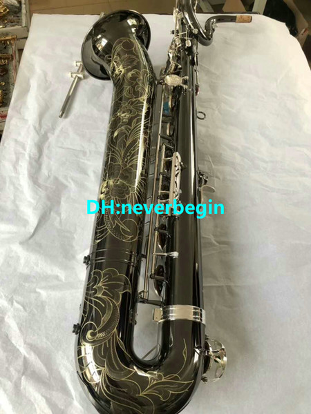 Wholesale- MADE IN CHINA NEW black nickel gold Free shipping Mark Mk Low Bari Baritone Sax Saxophone