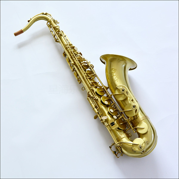 Professional Brand SELMER 54 Antique Gold Plated Brass Tenor Bb Pearl Button Saxophone Music Instrument With Accessories