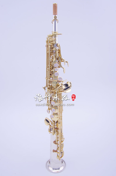 YANAGISAWA 9930 B Flat Soprano Straight Tube Saxophone Brass Silver Plated Body Gold Lacquer Key Sax Musical Instruments Free Shipping