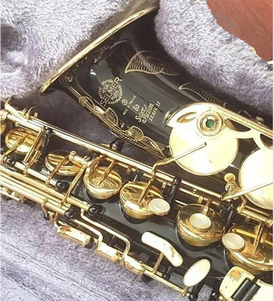 Selmer Henri Super Action 80 Series II Black Gold Alto Saxophone with Case Accessories E Flat Alto Sax Brass Instruments