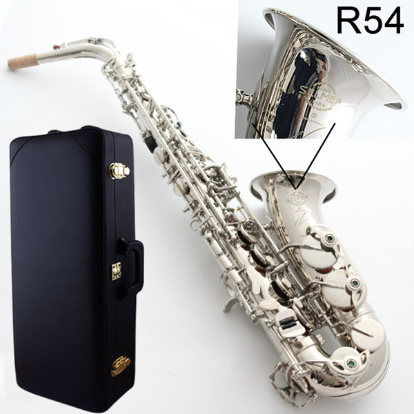 New Alto Saxophone France Selmer SAS R54 Eb Flat Saxofone Nickel silver Brass Sax Professional musical instrument Case,Mouthpiece