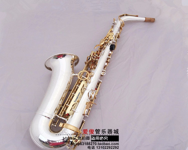 New Alto Eb Tone Saxophone YANAGISAWA A-W037 Silver Plated Gold Key Sax Musical Instrument With Mouthpiece, Case, Gloves