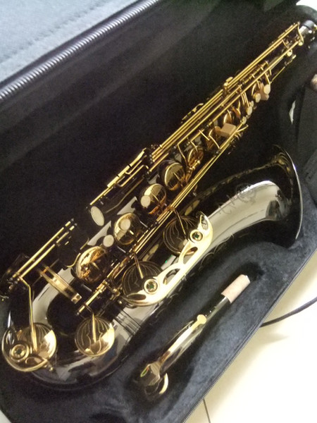 Free Shipping SELMER STS-R54 Bb High Quelity Tenor Saxophone Brass Black Nickel Body Gold Lacquer Key Sax B Flat Instrument with Case Mouthp