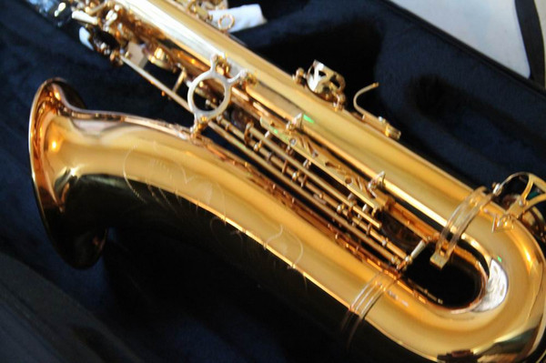 Wholesale axophone Tenor Support Professional Gilding Plated and Lacquer Gold Tenor Saxophone Sax with Case 120213A