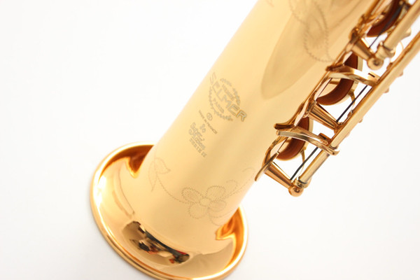 SELMER 802 Soprano Straight Tube Saxophone B Flat Brass Gold Lacquer High Quality Musical Instrument with Case Free Shipping