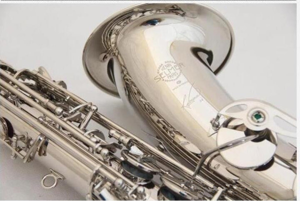 High quality Selmer Henri STS-R54 B flat tenor saxophone Professional Music instrument white nickel silver Tenor saxophone performance