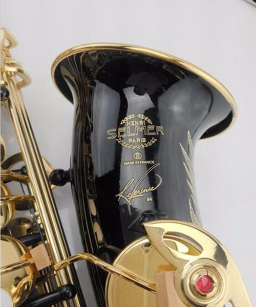 Henri SAS-R54 Eb Alto Saxophone musical instruments Black Nickel Gold Saxophone Super played professional Free shipping