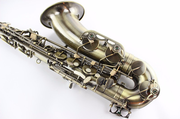 Professional Unbranded Bb Tenor Saxophone High Quality Brass Body Antique Copper B-flat Instrument With Case Mouthpiece Free Shipping