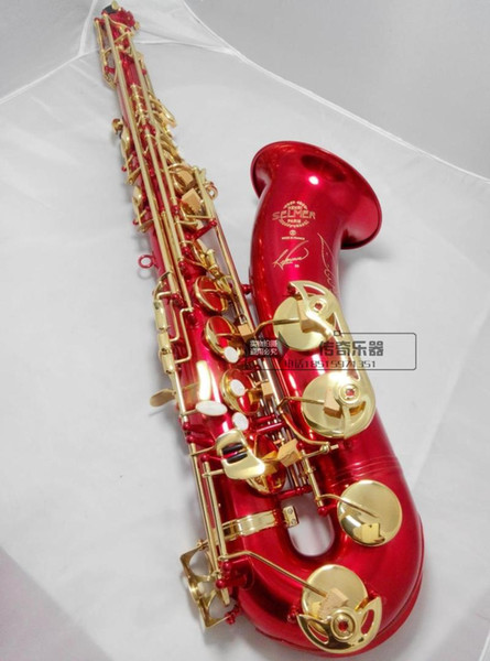 France SELMER 54R music instrument tenor saxophone lacquer gold Bb tone play Red music professional grade free shipping