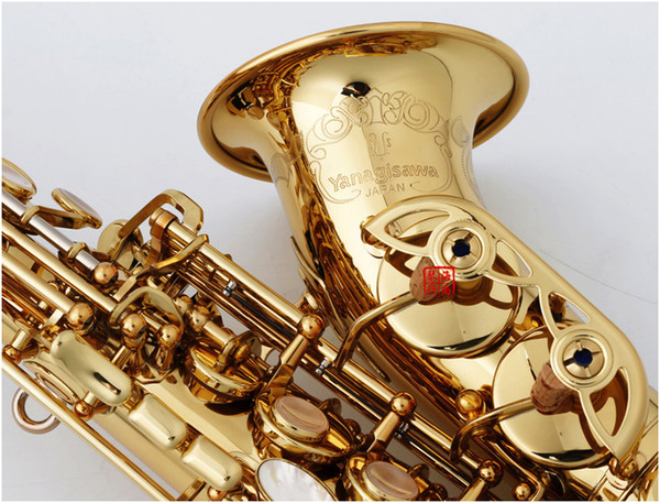 Japan Curved Soprano Saxophone SC991 SC-WO10 Gold Lacquer Sax Curved Soprano Musical Instruments Professional Included Case