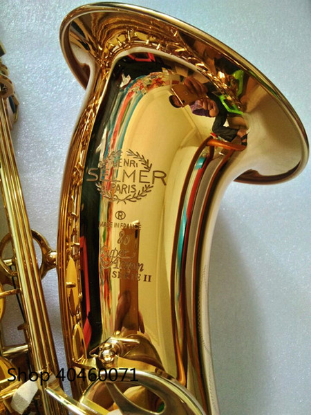 Selmer Super Action 80 Series II Saxophone High Quality France Henri Gold Lacquer Tenor Saxophone Instruments Brass Saxophone With Case