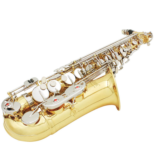 Gold silver key tone Sax lowered E to adjust the top leather box to deliver the complete set of accessories