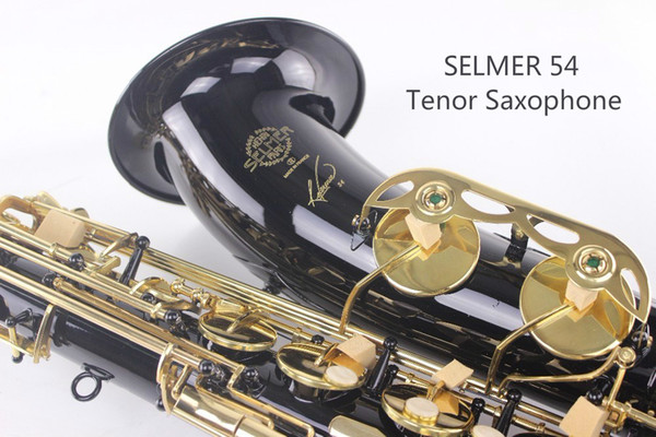 Professional SELMER 54 Bb Tenor Saxophone High Quality Brass Black Nickel Gold B-flat Music Instrument With Case,mouthpiece