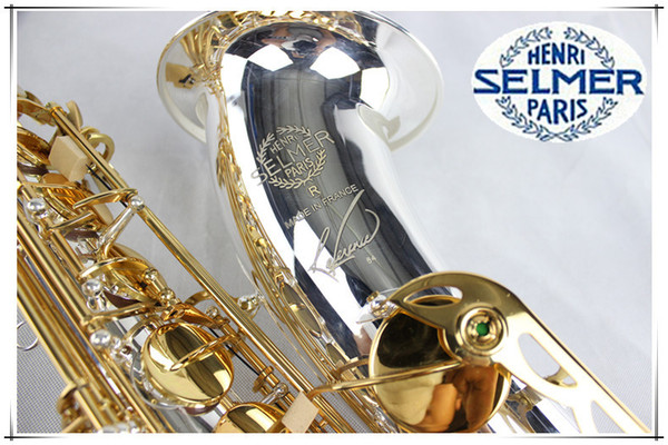 SELMER STS-R54 Bb Tenor Saxophone Brass Silver Plated Body Gold Lacquer Key Sax B Flat Instrument with Case Accessories Free Shipping