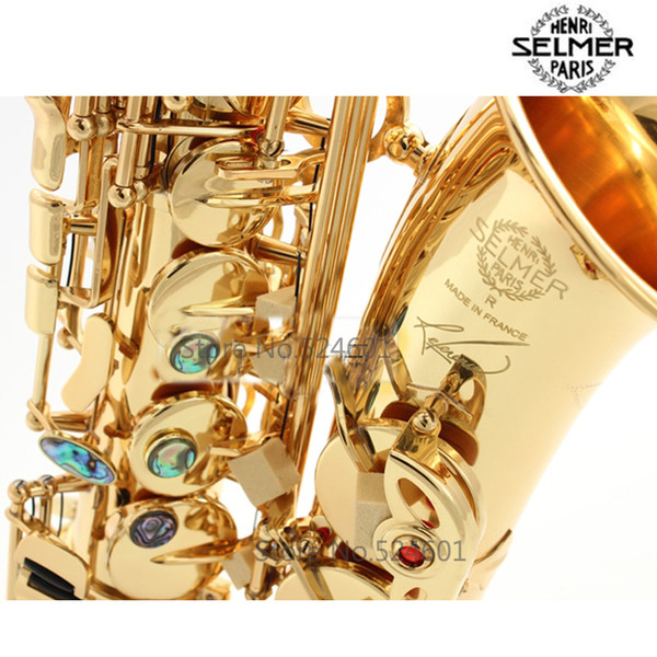 France Selmer 54 Alto Saxophone R54 Sax Bb Falling B Gold Plated Saxpohone with Mouthpiece Alto Popular Musical Instruments