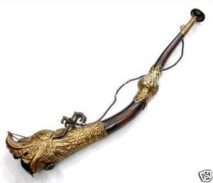 Chinese Musical Instrument Brass bronze Dragon Trumpet