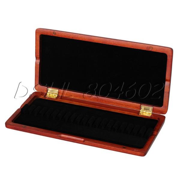 Wholesale-Amber Color Natural Wood Oboe Reed Case Protector Holds 20pcs Oboe Reeds