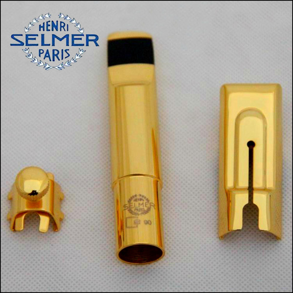 French Upgraded Version Of The S90 Selmer Sax Metal Mouthpiece Alto Tenor Soprano Professional Saxophone Mouthpiece Gold Lacquer