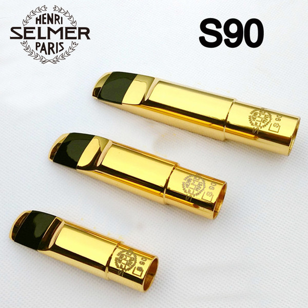 French Upgraded Version Selmer Sax Metal Mouthpiece S90 Alto Tenor Soprano Professional Saxophone Mouthpiece Gold Lacquer