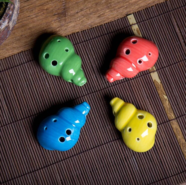 2018 NEW 6 hole multicolor Ocarina wholesale animal cartoon cute snail shape children's musical instrument