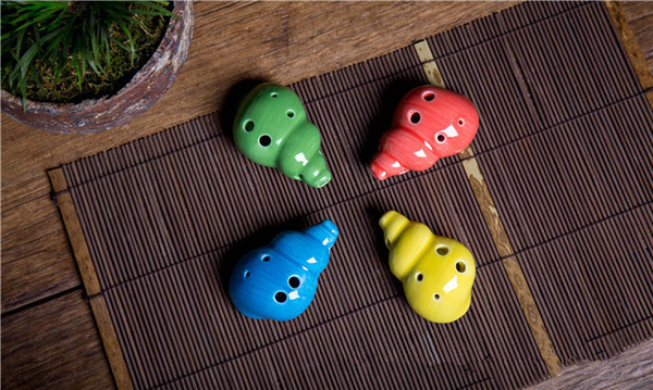 2018 6 hole multicolor Ocarina wholesale animal cartoon cute snail shape children's musical instrument