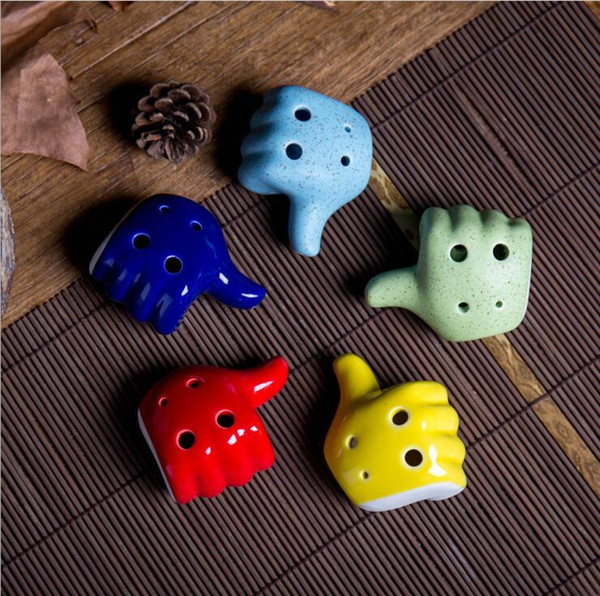 2018 new 6 hole cartoon Ocarina fist character modeling Alto C tune beginner crafts Ocarina