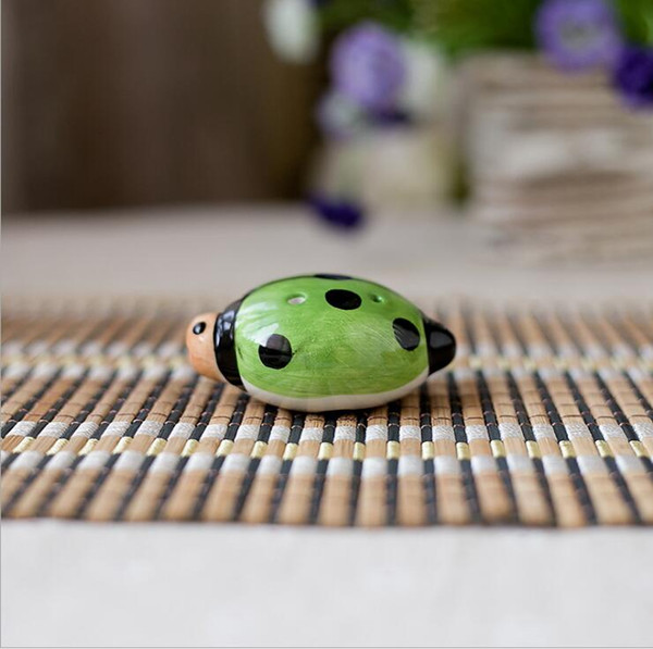 2018 6 hole Ocarina wholesale Seven-spot ladybug (green) Ocarina Children's toy Ocarina