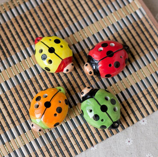 6 hole Ocarina wholesale Seven-spot ladybug (green) Ocarina Children's toy Ocarina