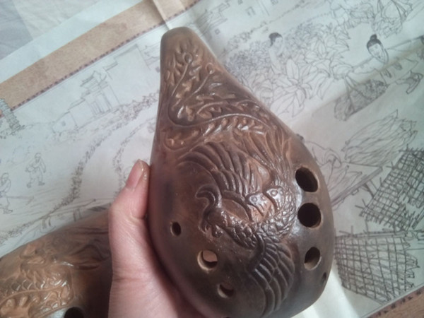 F tone full of Xun ancient Ocarina flute music instrument good sound gift F right Chinese traditional pattern