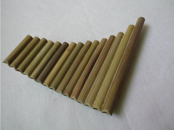 Sax Alto Harmonica Panflute 15 Pipes Natural Bamboo Wind Instrument Panpipe G Key Flauta Xiao Handmade Pan Flute Folk Musical Instruments