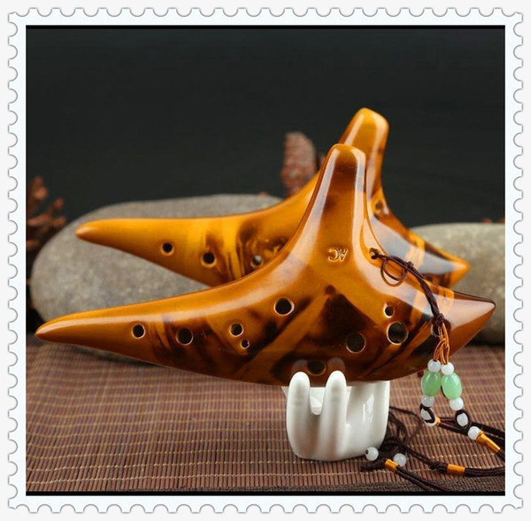 12 Holes Smoldering Alto C key Flute Ocarina Handmade Ceramic Ocarina Musical Instrument Ocarina Zelda 12 Ceramic Flauta