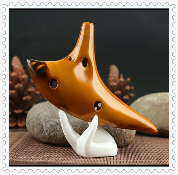 2018 12 Holes Smoldering Alto C key Flute Ocarina Handmade Ceramic Ocarina Musical Instrument Ocarina Zelda 12 Ceramic Flauta