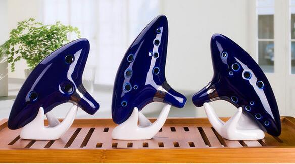 New Arrive 12 Hole New Ocarina Ceramic Alto C Legend of Zelda Ocarina Flute Blue Instrument