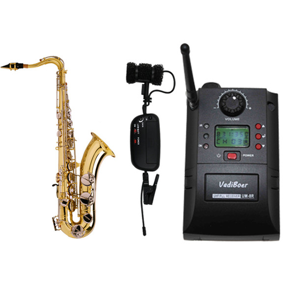 Saxophone wireless audio transmission system instrument microphone microphone U section adjustable frequency capacitance wheat pickup