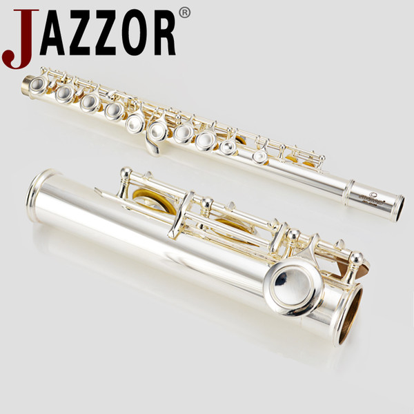 JAZZOR Flute JBFL-6248S C FLAT 16 closed hole white-copper Silver plated flute wind instrument