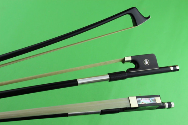 New strong black Carbon fiber cello bow 4/4 professional bow ebony frog