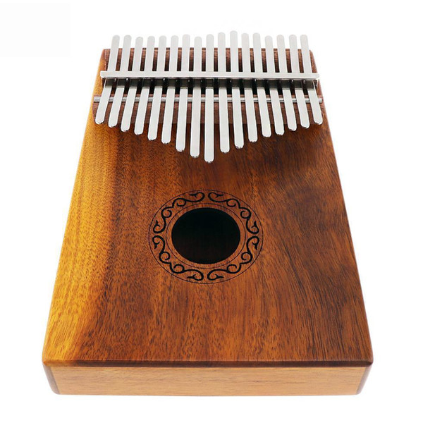 Pop2019 17 Key Kalimba Single Board Solid Koa Wood Thumb Mbira Natural Keyboard Instrument Creative gifts With Complete Accessories