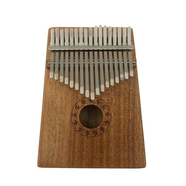 17 Keys Thumb Piano Kalimba Mahogany with Tuning Tool & Phonetic Sticker, Thumb Piano African Finger Percussion Keyboard Portable Music Inst