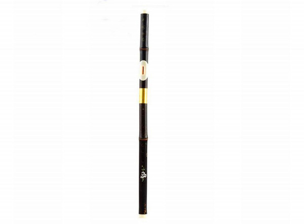 Single-pipe cross-blown F tone bawu black bamboo detachable ba wu music instrument cool