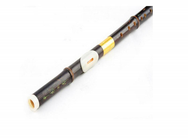 2016 Single-pipe cross-blown F tone bawu black bamboo detachable ba wu music instrument cool