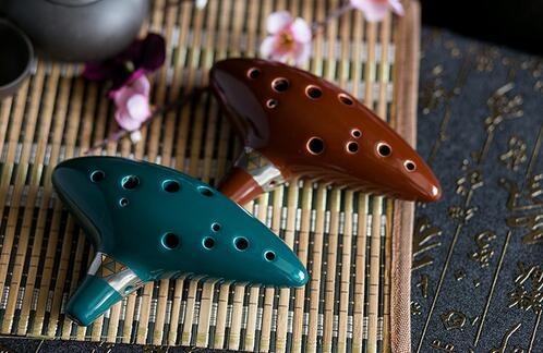 Quality 12 Hole Ocarina Instrument Kiln-fired Ceramic Alto C Legend of Zelda Ocarina Flute of Time Worldwide Musical Instrument