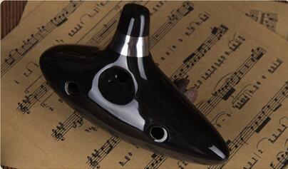 High Quality 12 Hole Black Ocarina Instrument Alto C Legend of Zelda Ocarina Flute of Time Worldwide Musical Instrument