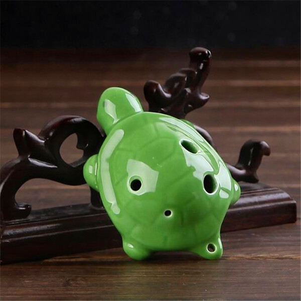 6 Holes Ocarina Cartoon Tortoise Ocarina Flute Wind Orff Musical Instruments flute Zelda Ceramic Flauta for childen Toy ocarina free shippin