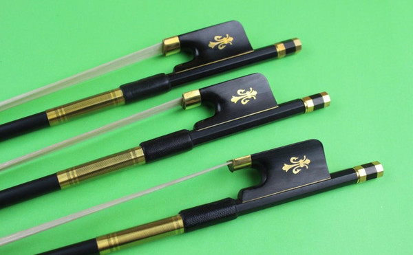 7pcs new professional 4/4 black Carbon fiber cello bows ebony frog