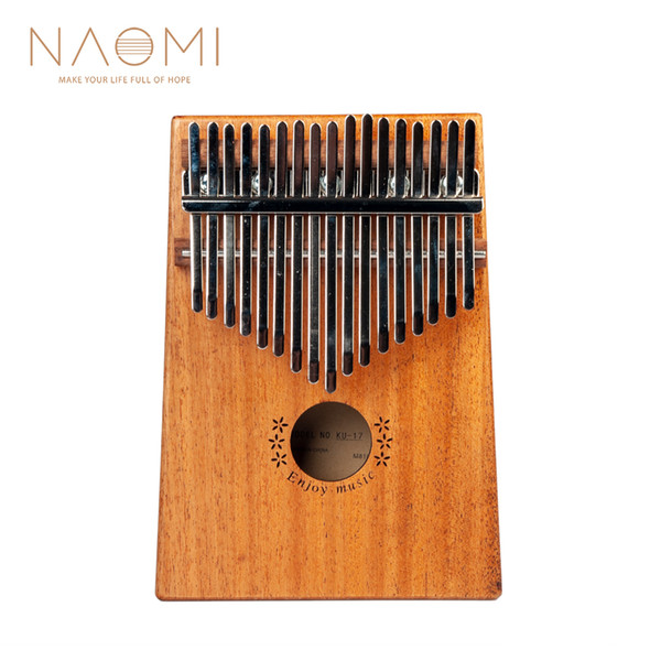 NAOMI 17 Keys Kalimba Thumb Piano Thumb Finger Piano 17 Keys Sapele Wood Musical Instrument New