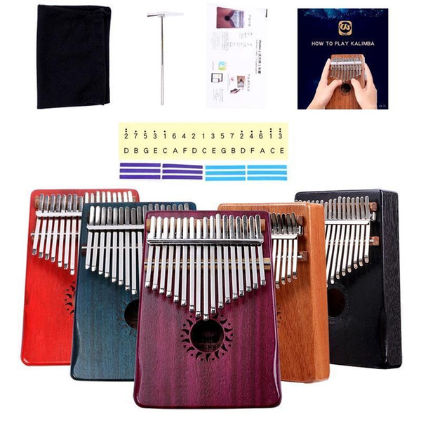 Pop2019 Wooden KALIMBA 10keys Thumb Music Instrument Carry Kalimba 17keys African Ethnic Instrument Creative gifts