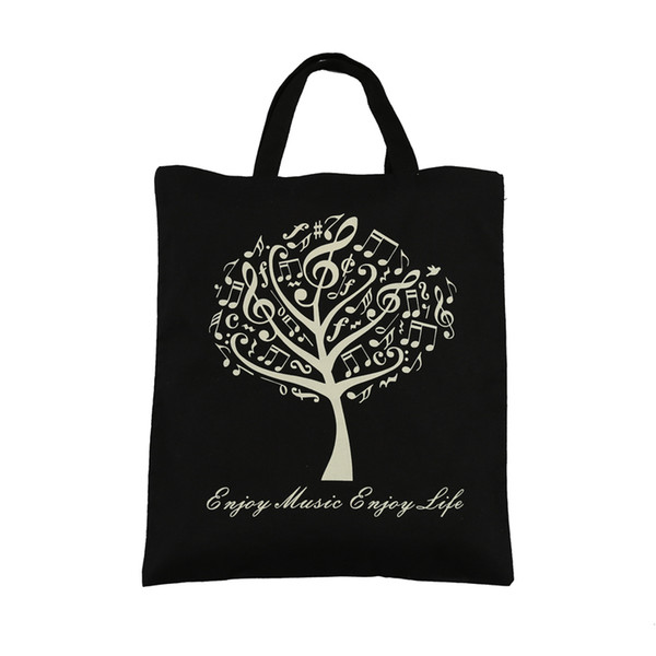 Global Hot Selling Pure Cotton Handbag Tote Bag Shopping bags With Cute Music Tree