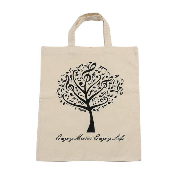 Nice Fashion Pure Cotton Handbag Tote Bag Shopping bags With Cute Music Tree