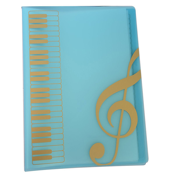 Best Selling Pockets Music Sheet File Folder Music Holder A4 Size 40 Pockets - Blue